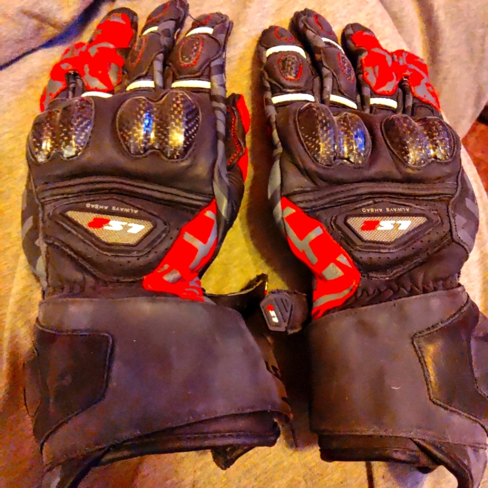 LS2 motorcycle racing gloves size medium